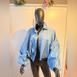 Banana Republic Blue Denim Top